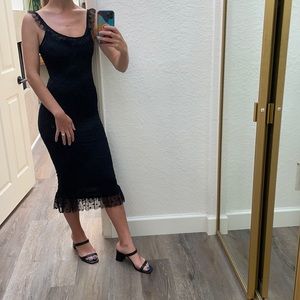 Amuse Society, XS black polka dot dress